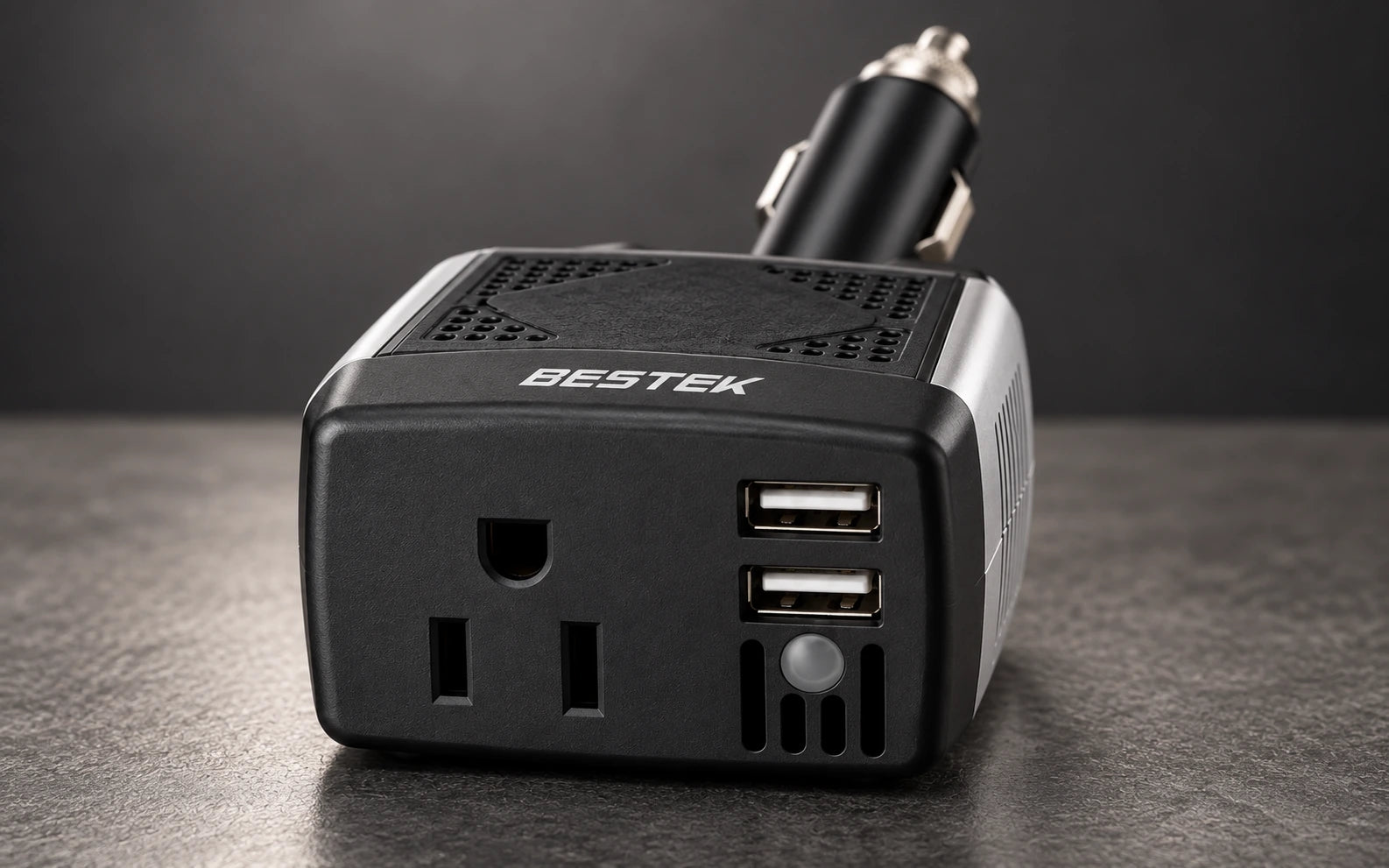 BESTEK 150W Power Inverter controls and connections