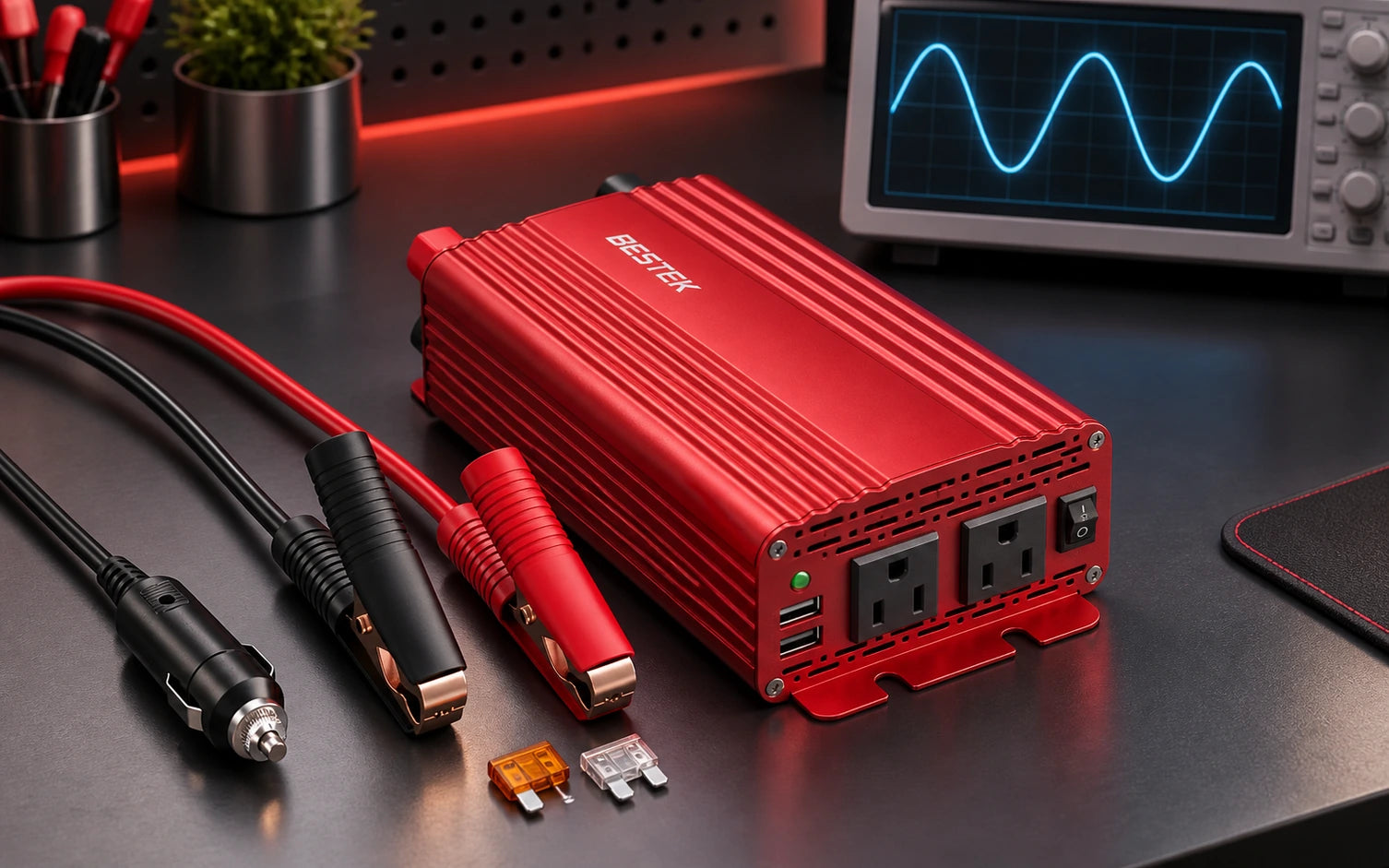 BESTEK 500W Pure Sine Wave Inverter with Dual USB-A model-specific setup