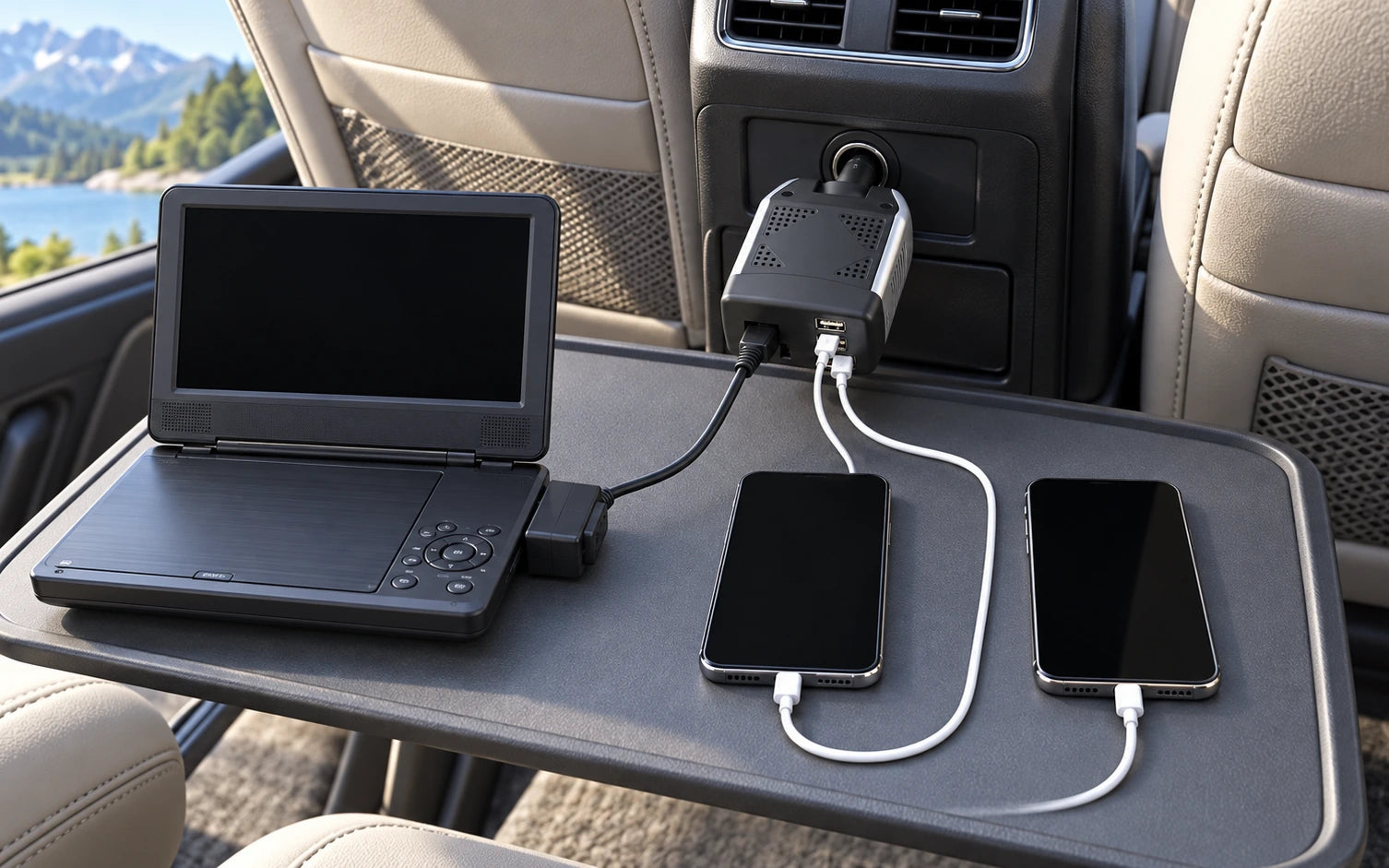 BESTEK 75W Power Inverter in a third product-specific use setting