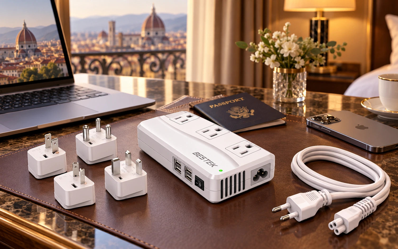 BESTEK Universal 100-220V to 110V Voltage Converter 250W final product detail