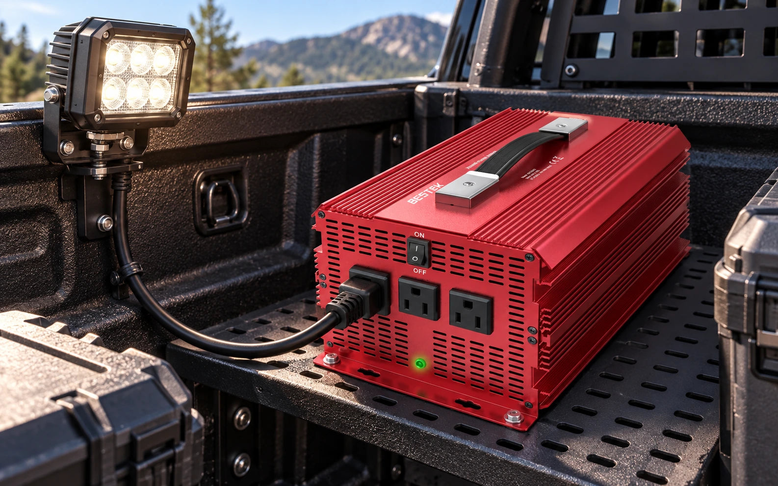 BESTEK 3-Outlet 2000W Power Inverter model-specific setup