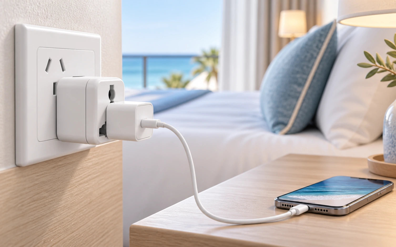 BESTEK Travel Adapter Type I Plug Converter USA to Australia/China 3 Packs final product detail