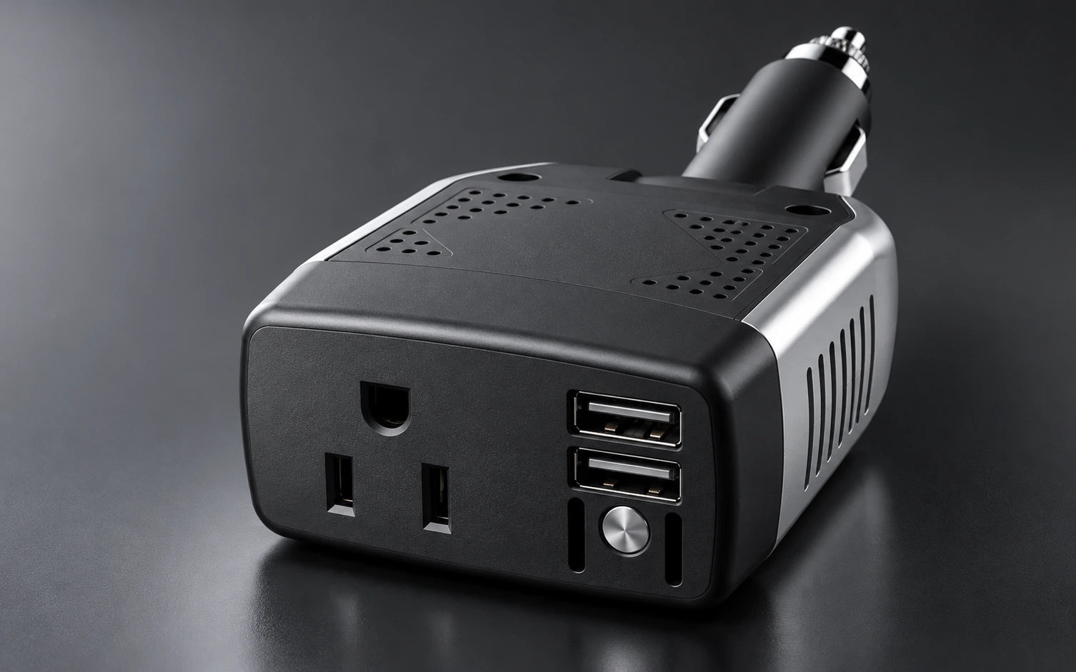 BESTEK 75W Power Inverter controls and connections