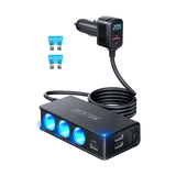 BESTEK 148W 9-in-1 Cigarette Lighter Splitter with USB-C PD