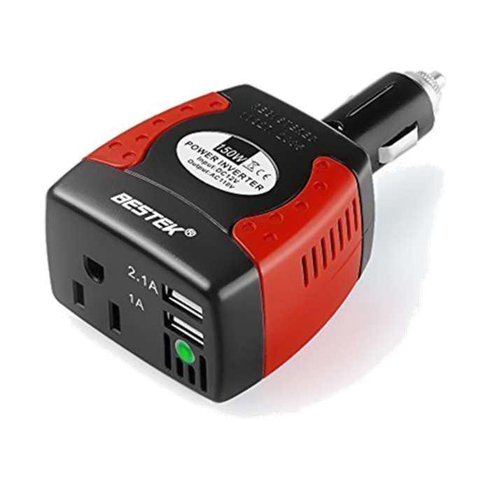 BESTEK 150W Power Inverter with Dual USB Charging Ports