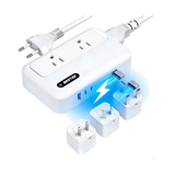 BESTEK 220v to 110v Converter with USB C 35w & Type C/G/A/I Plug Adapter for International Travel