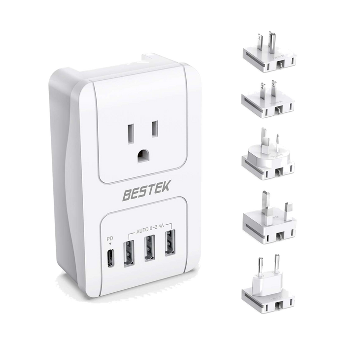 BESTEK 3000W International Travel Adapter with PD 3.0