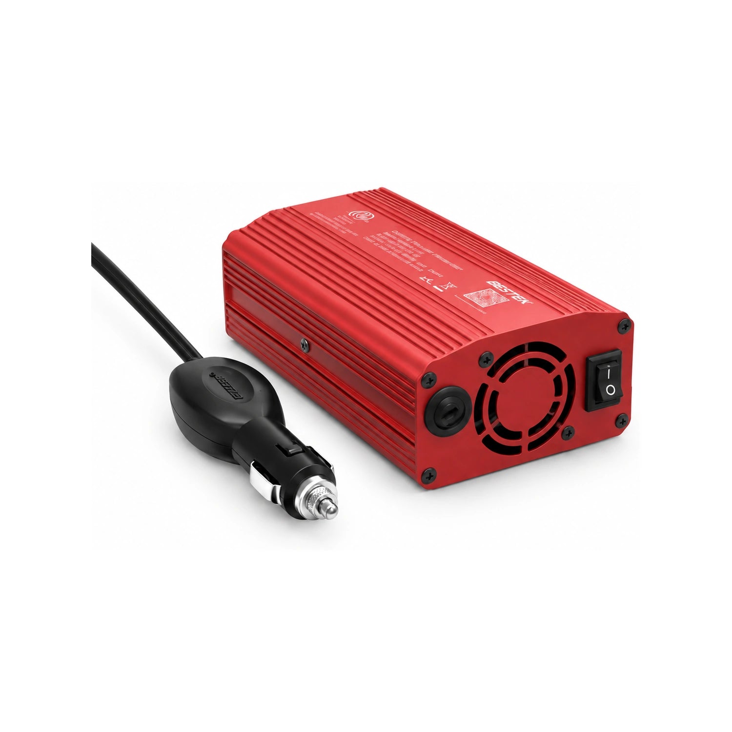 BESTEK 300W Car Power Inverter with Dual USB Ports - alternate rear product view