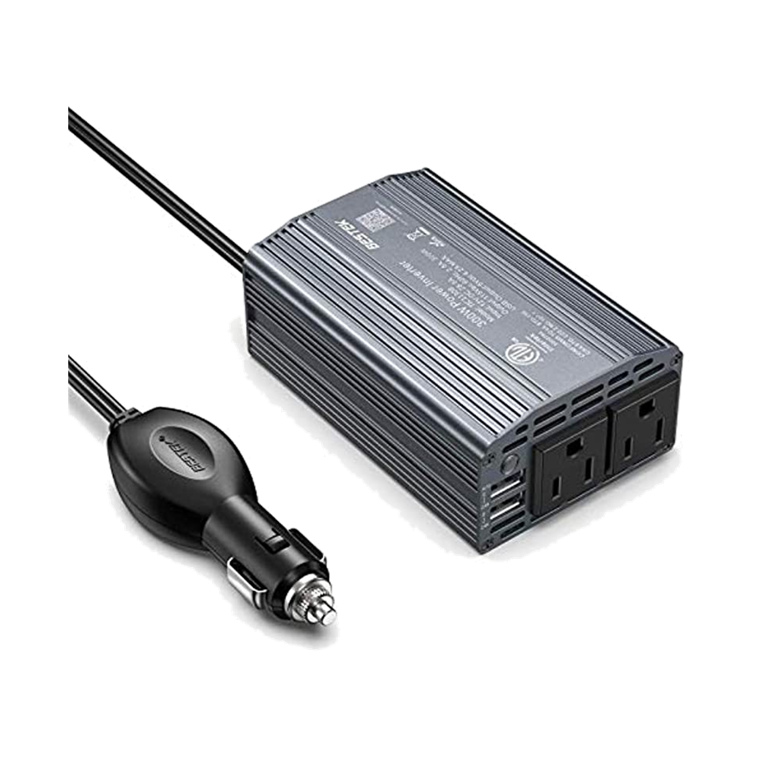 BESTEK 300W Car Power Inverter | Gray, TIC1130B