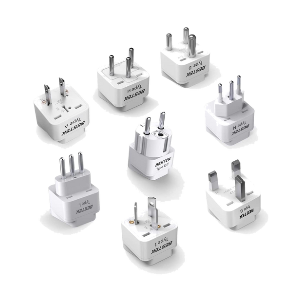 BESTEK 8-Pack Travel Adapter Plug Converter