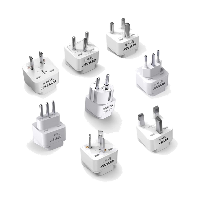 BESTEK 8-Pack Travel Adapter Plug Converter