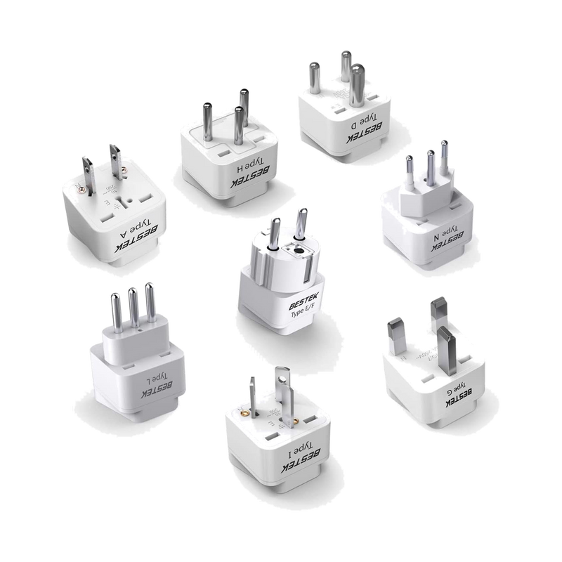 BESTEK 8-Pack Travel Adapter Plug Converter
