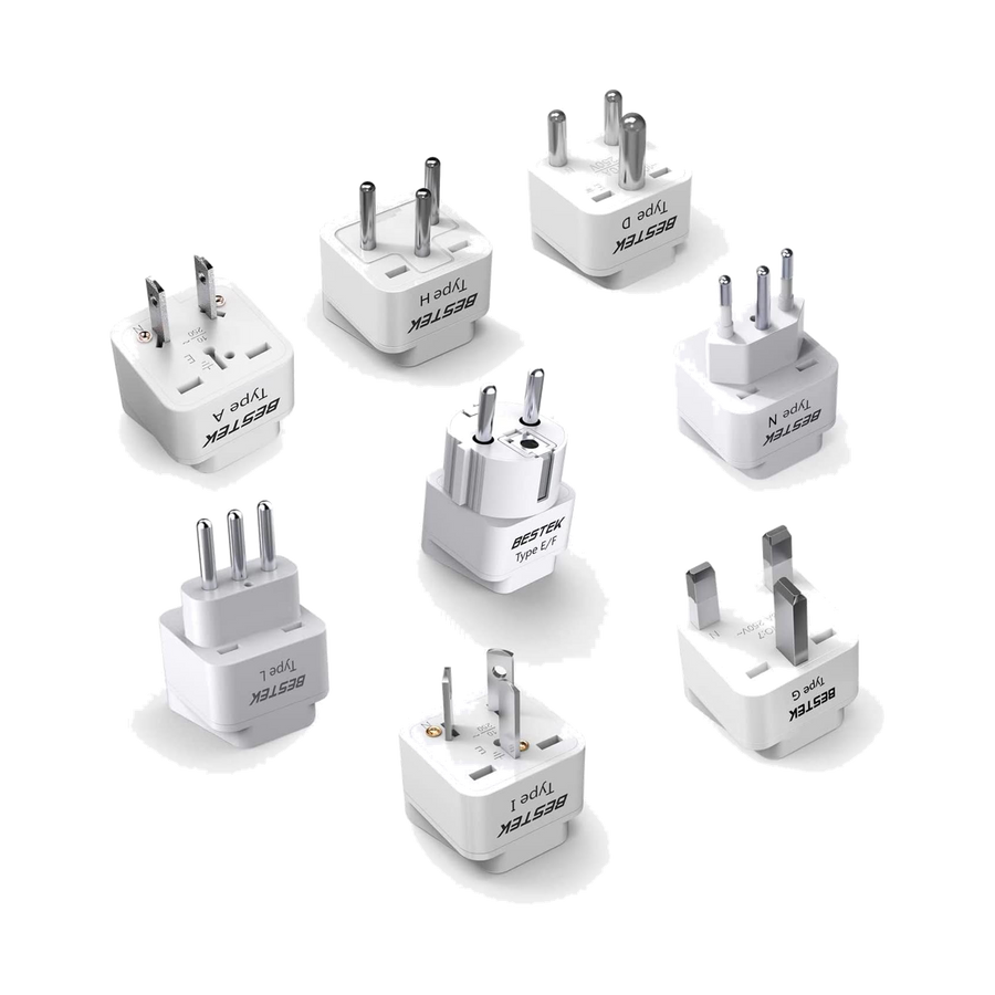 BESTEK 8-Pack Travel Adapter Plug Converter
