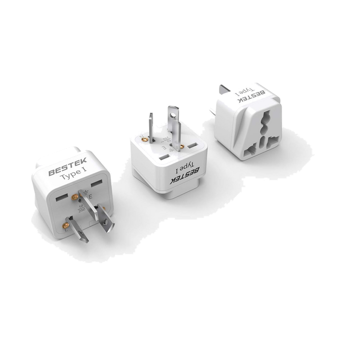 BESTEK Travel Adapter Type I Plug Converter USA to Australia/China 3 Packs