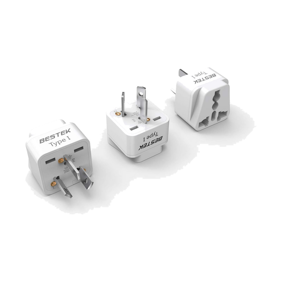 BESTEK Travel Adapter Type I Plug Converter USA to Australia/China 3 Packs