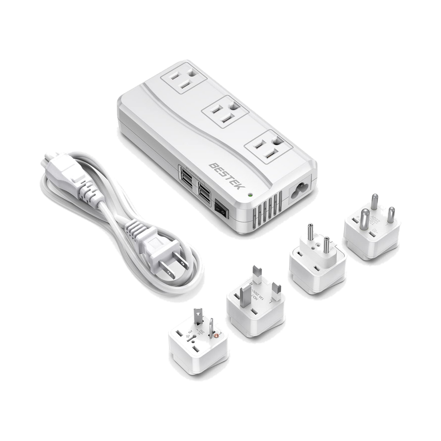 BESTEK Universal Travel Adapter and Voltage Converter with 4 USB Ports