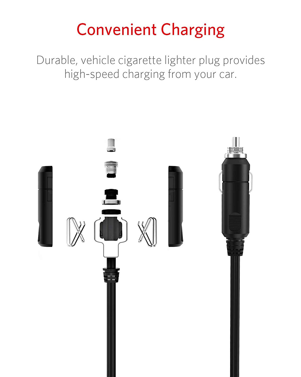 BESTEK 500W inverter — parts diagram of the cigarette-lighter connector