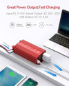 BESTEK 500W pure sine wave inverter — red inverter AC and dual USB connections