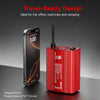 BESTEK 300W inverter — dimension illustration beside a phone