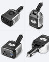 BESTEK 150W inverter — front, side and rear views of the plug design
