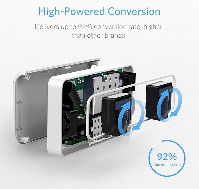 BESTEK 200W step-up converter — exploded view of the voltage conversion circuitry