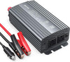 BESTEK 500W pure sine wave inverter — gray inverter with car plug and battery clamps