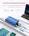 BESTEK 500W pure sine wave inverter — blue inverter AC and dual USB connections