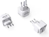 BESTEK travel plug adapter — three adapters viewed from different angles