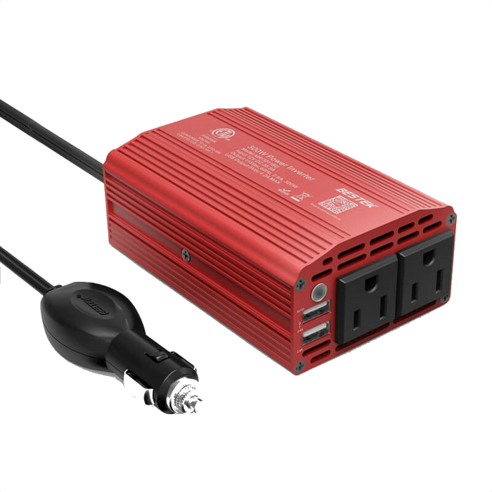BESTEK 300W Car Power Inverter with 3.1A Dual USB Ports