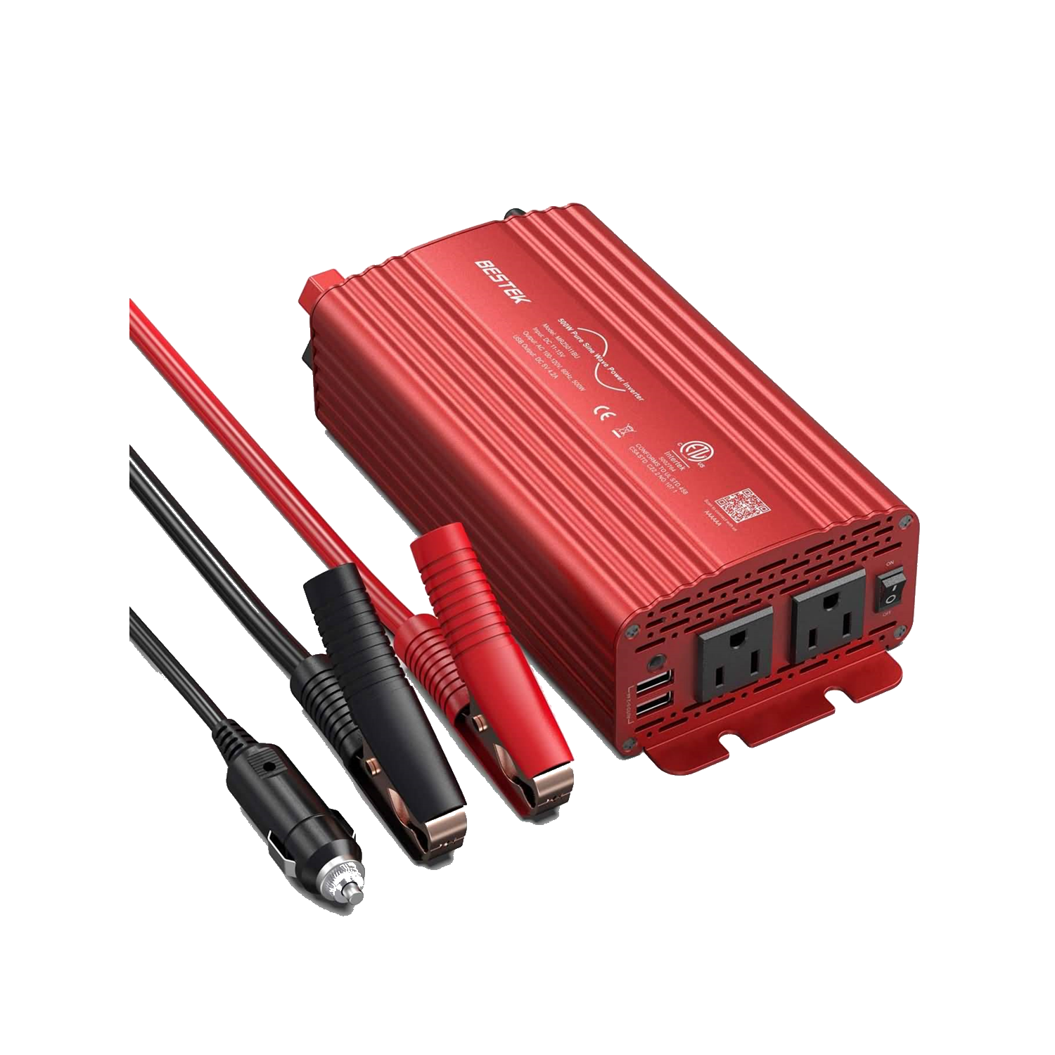 BESTEK 500W Pure Sine Wave Power Inverter - transparent main image