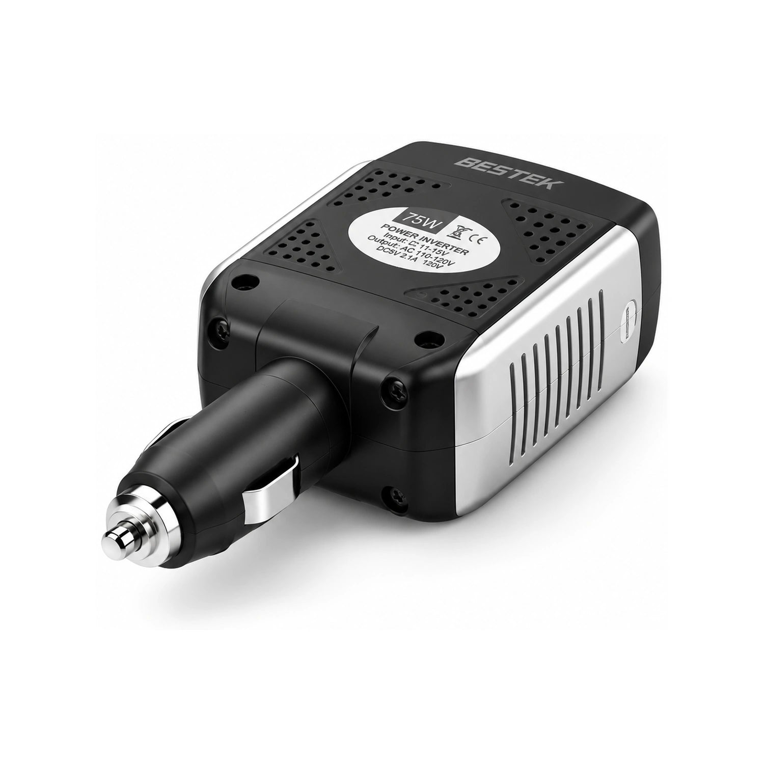 BESTEK 75W Power Inverter - alternate rear product view