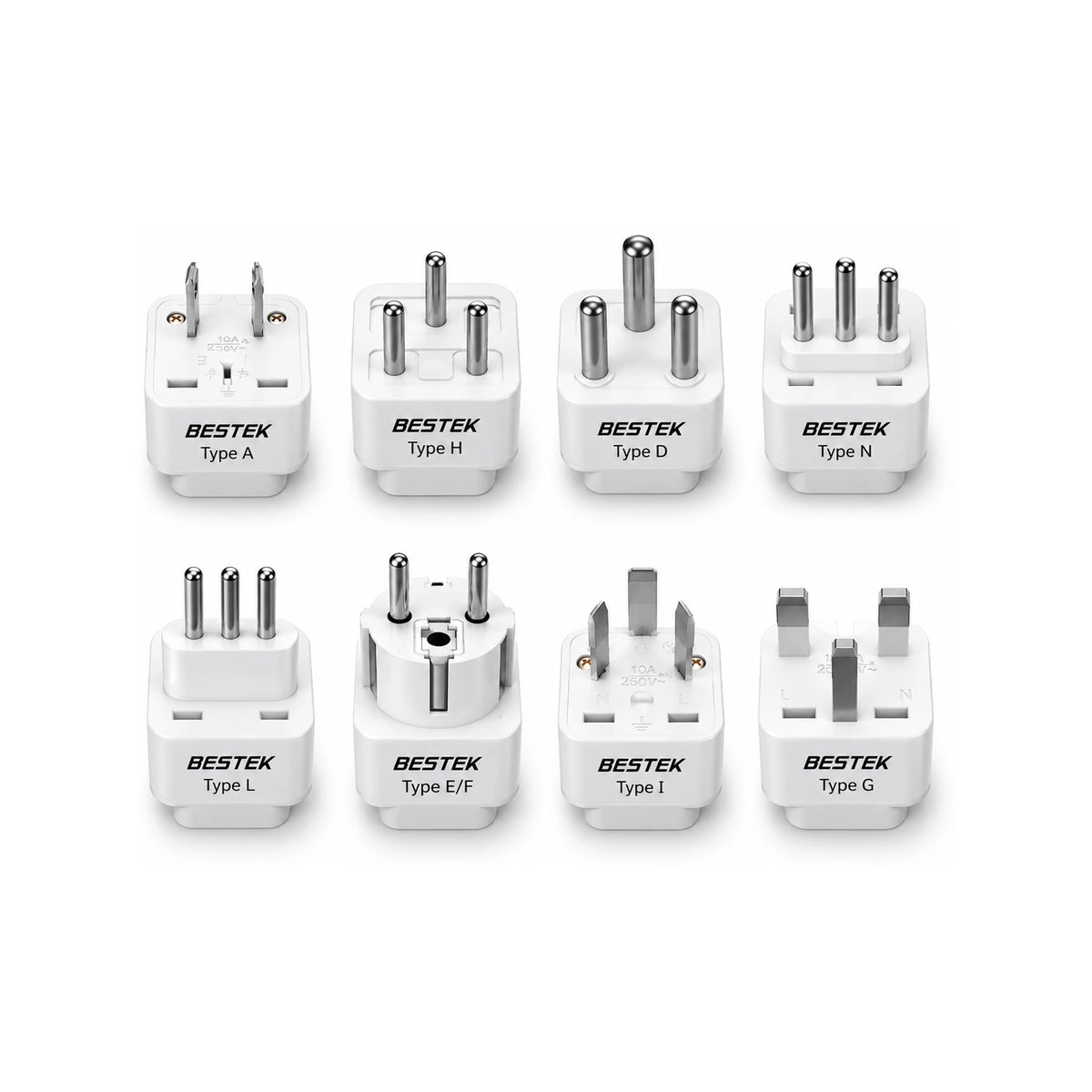 BESTEK 8-Pack Travel Plug Adapter Set