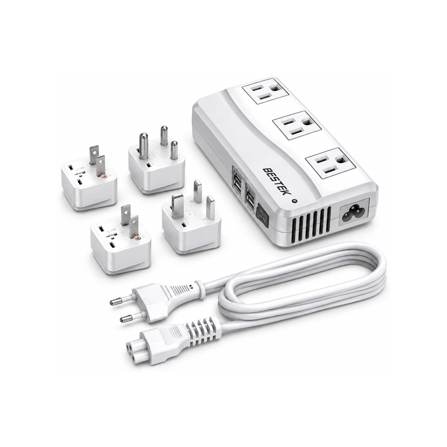 BESTEK Universal 100-220V to 110V Voltage Converter 250W - alternate rear product view