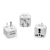 BESTEK travel plug adapter — multiple views of a three-pin adapter