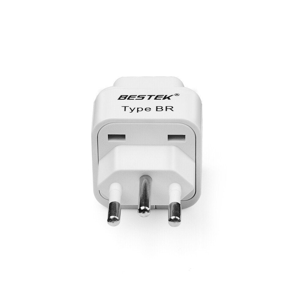 BESTEK travel plug adapter — front view of the adapter marked Type BR