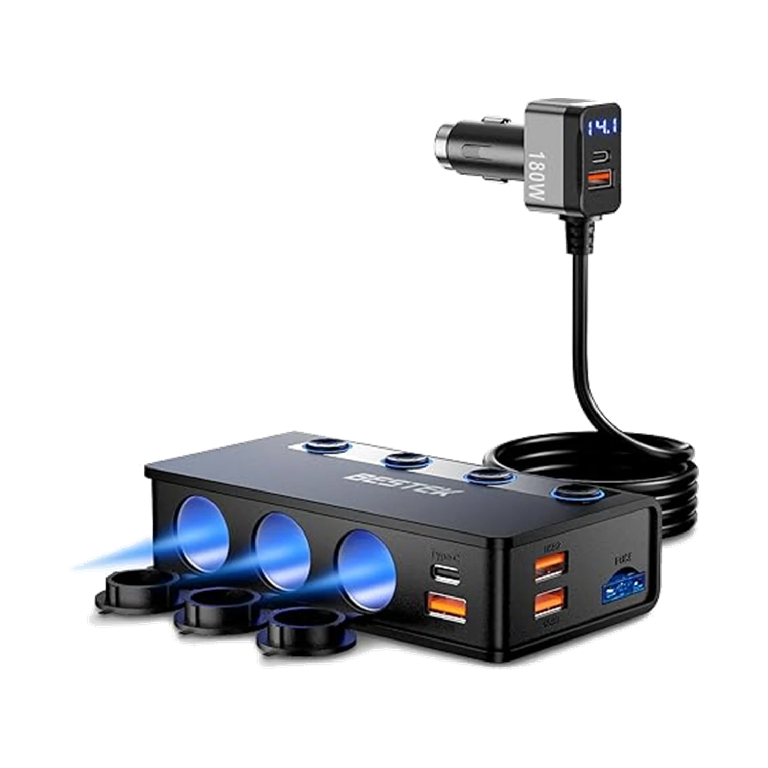 180W Car Power Splitter product reference