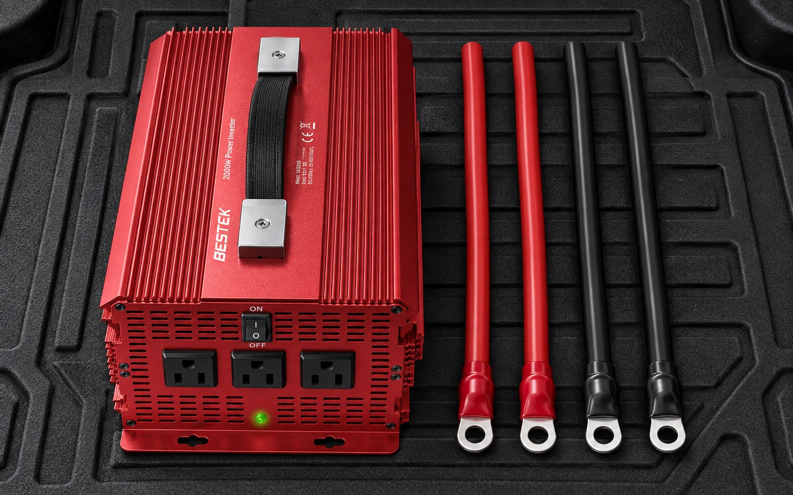BESTEK 3-Outlet 2000W Power Inverter final product detail