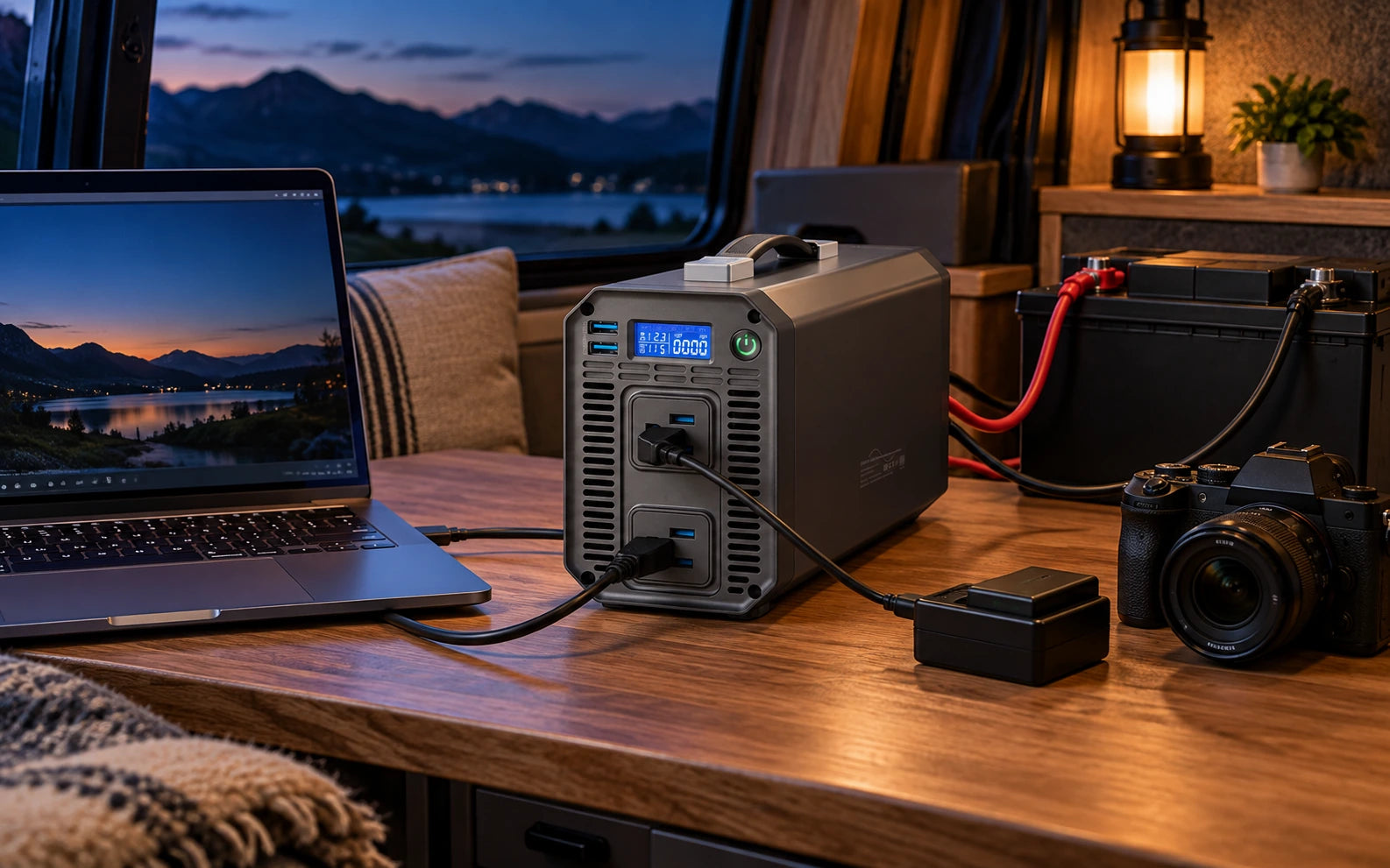 BESTEK 1000W Pure Sine Wave Power Inverter in a product-specific use setting