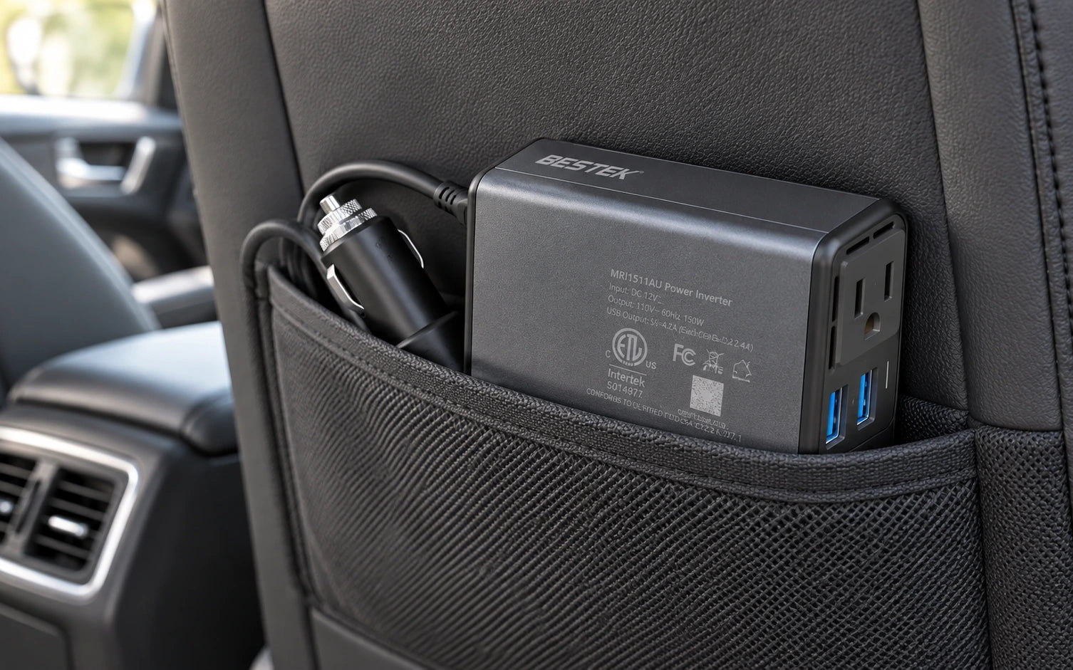 BESTEK Dual-USB 150W Car Power Inverter final product detail