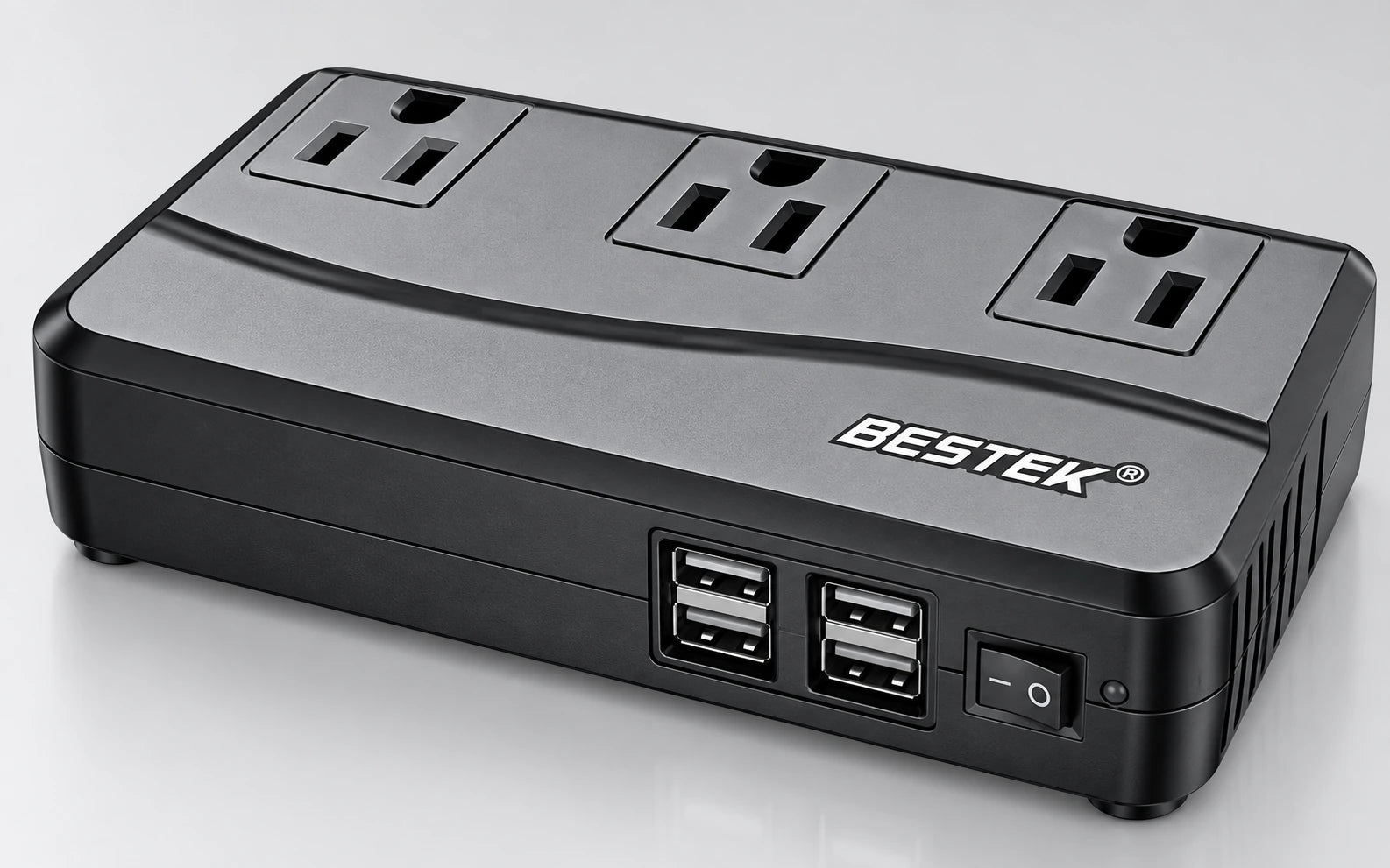 BESTEK 4-Port USB Voltage Converter 3 AC Outlets, UK/US/AU Plug construction and protection detail
