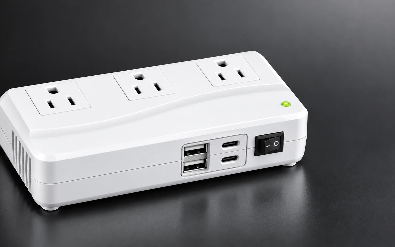 BESTEK 300W Voltage Converter 220V to 110V Power Transformer with 2 USB-C PD 20W Fast Charging Ports controls and connections