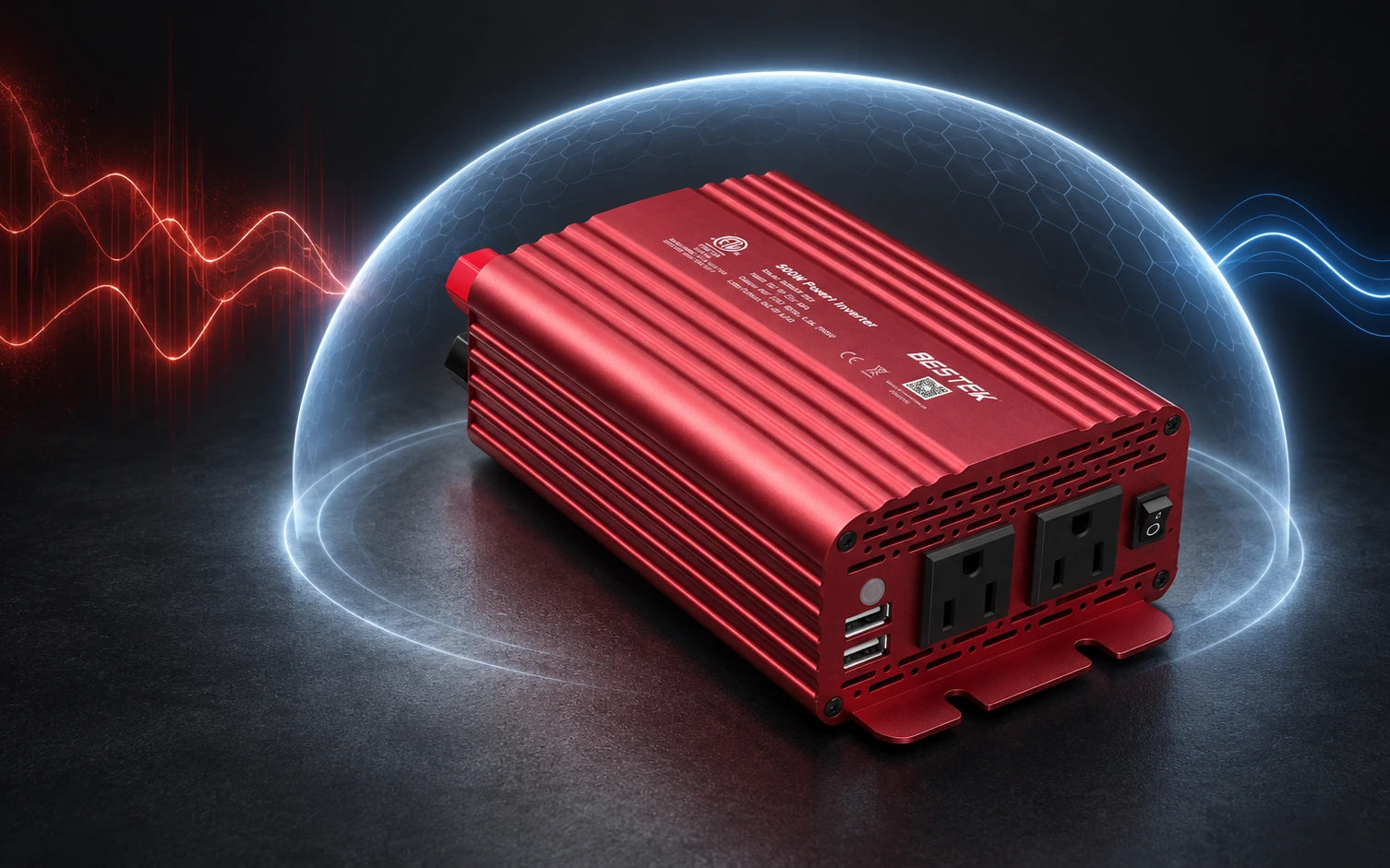 BESTEK 500W DC to AC Car Power Inverter final product detail
