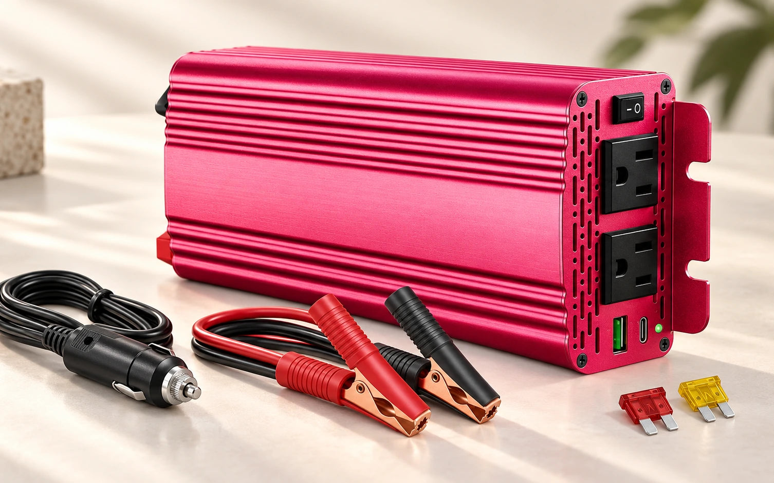 BESTEK 500W Pure Sine Wave Inverter with USB-C PD 30W detail overview
