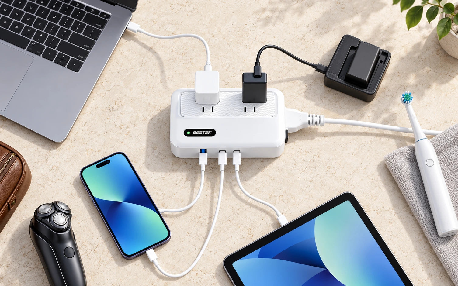 BESTEK 220v to 110v Converter with USB C 35w & Type C/G/A/I Plug Adapter for International Travel model-specific setup