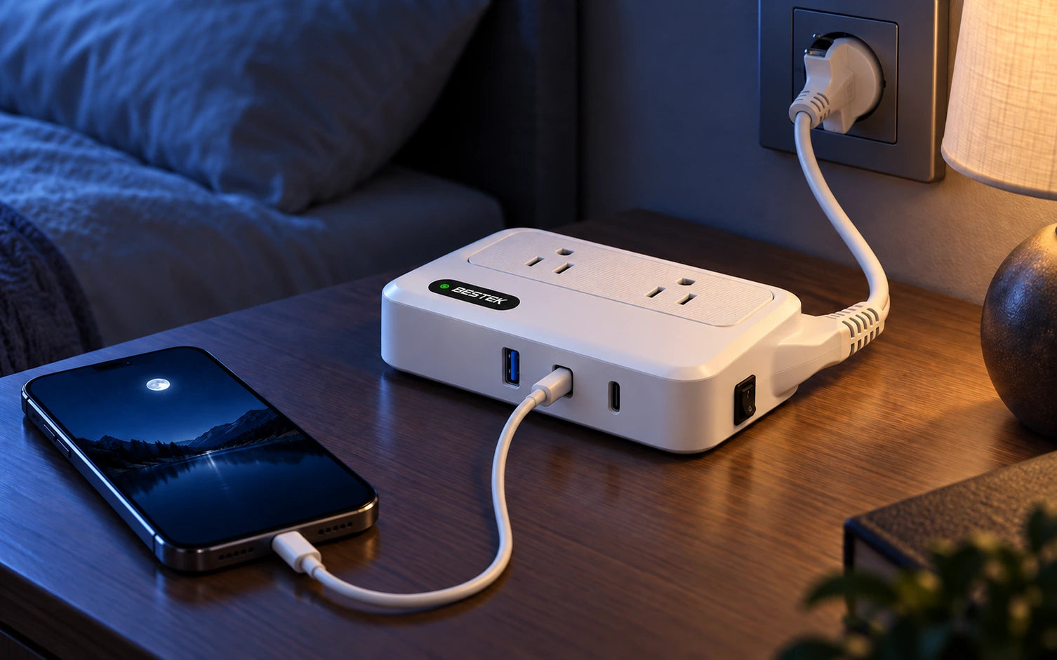 BESTEK 220v to 110v Converter with USB C 35w & Type C/G/A/I Plug Adapter for International Travel final product detail