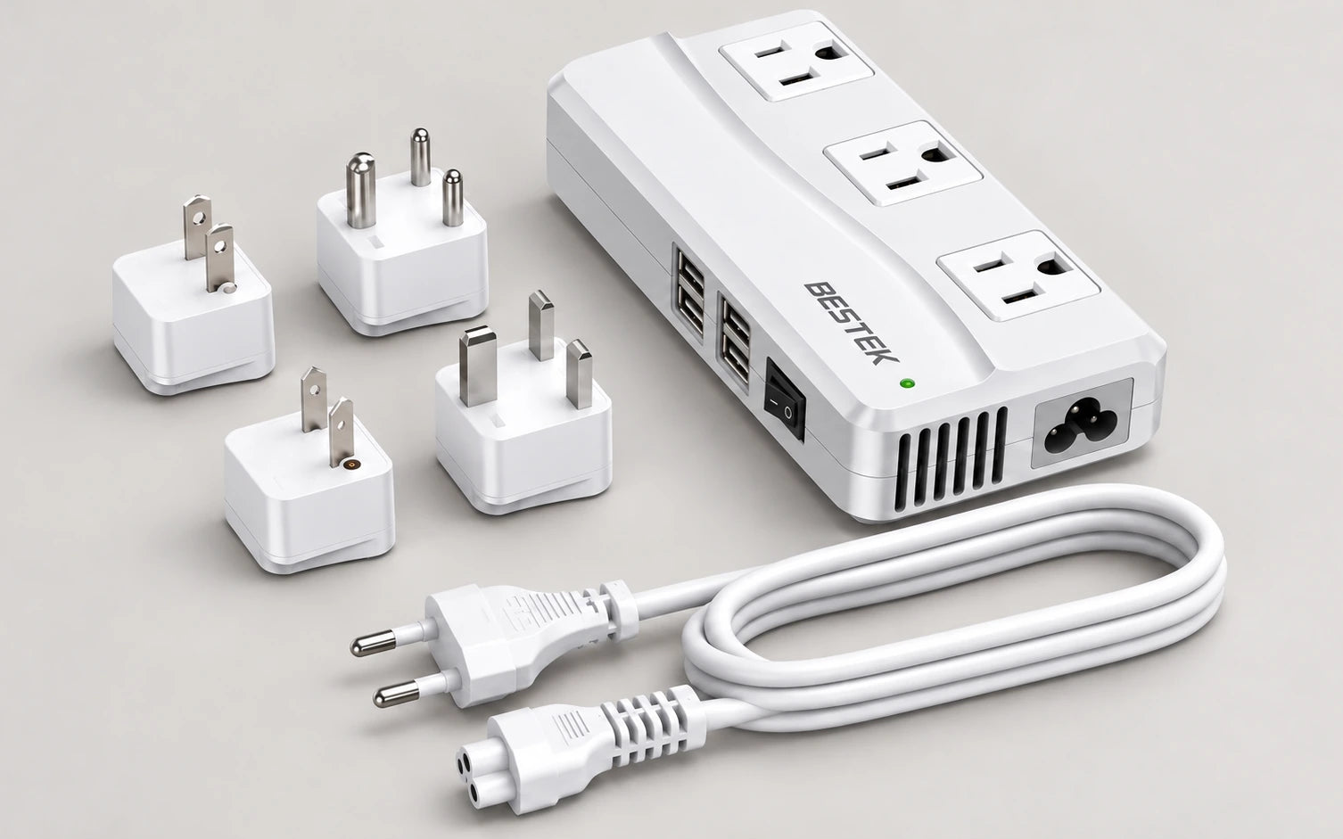 BESTEK Universal 100-220V to 110V Voltage Converter 250W detail overview