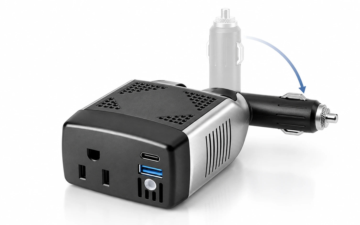 BESTEK 150W Power Inverter with PD 30W and QC 18W Dual Charging Ports construction and protection detail
