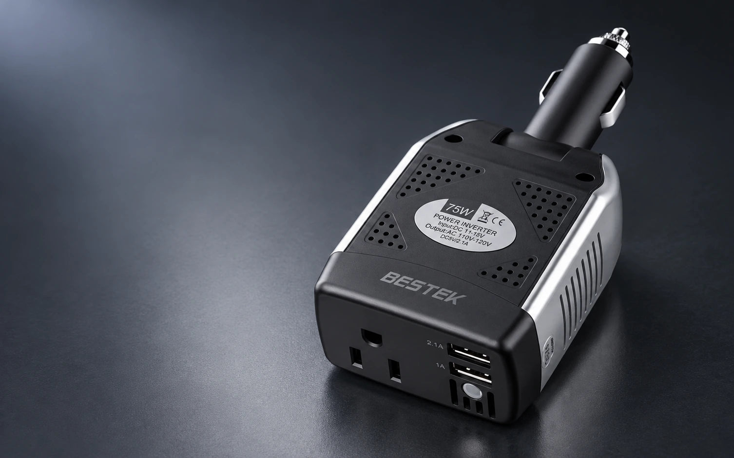 BESTEK 75W Power Inverter detail overview