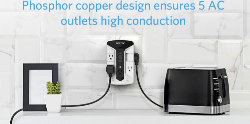 Incredibly Multi-Functional Wall Surge Protector 