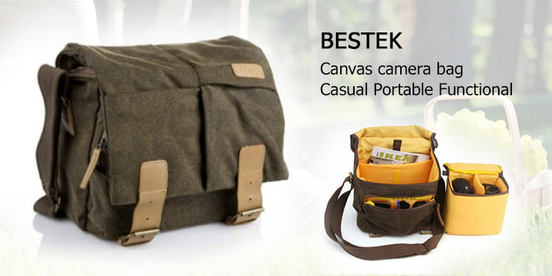 Bestek Waterproof Canvas  Camera Shoulder Bag